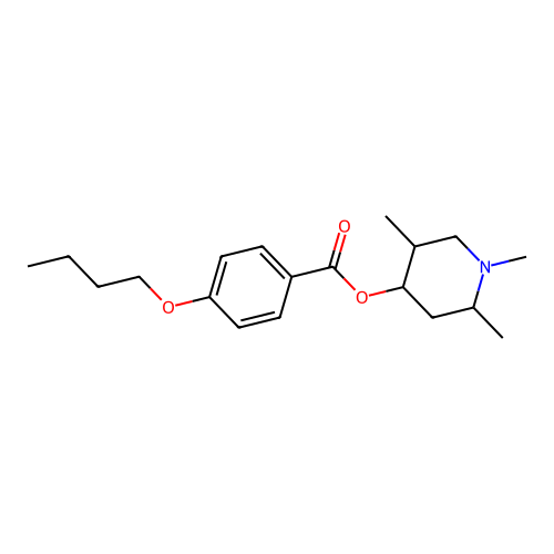 (1,2,5-Trimethylpiperidin-4-yl) 4-butoxybenzoate structure