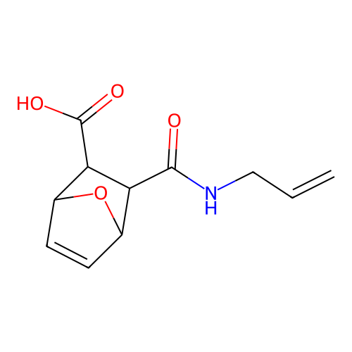 3-(Prop-2-en-1-ylcarbamoyl)-7-oxabicyclo[2.2.1]hept-5-ene-2-carboxylic acid structure