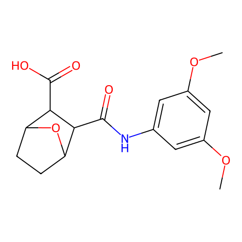3-[(3,5-Dimethoxyphenyl)carbamoyl]-7-oxabicyclo[2.2.1]heptane-2-carboxylic acid structure