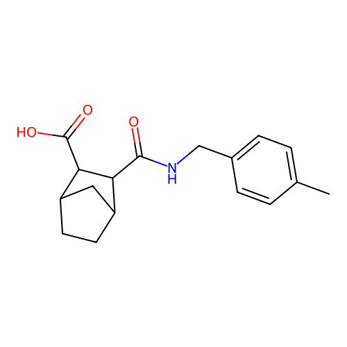 3-((4-Methylbenzyl)carbamoyl)bicyclo[2.2.1]heptane-2-carboxylic acid structure