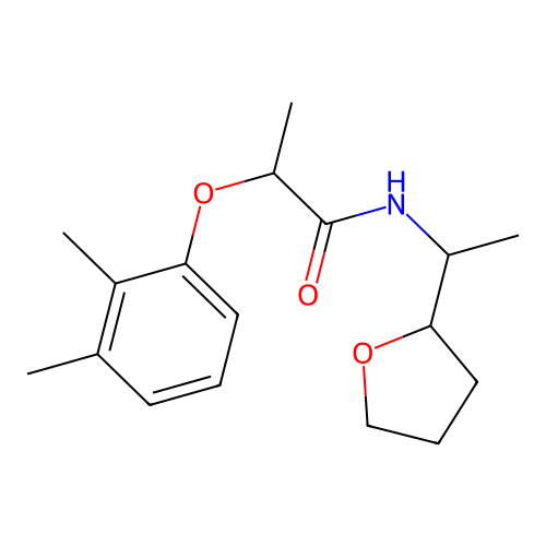 2-(2,3-dimethylphenoxy)-N-[1-(oxolan-2-yl)ethyl]propanamide structure