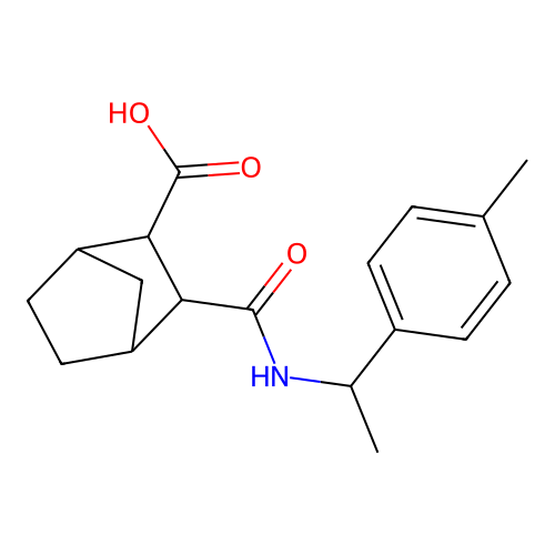 3-{[1-(4-Methylphenyl)ethyl]carbamoyl}bicyclo[2.2.1]heptane-2-carboxylic acid structure