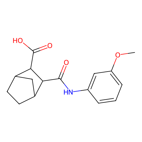 3-[(3-Methoxyphenyl)carbamoyl]bicyclo[2.2.1]heptane-2-carboxylic acid structure