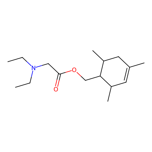 (2,4,6-Trimethylcyclohex-3-en-1-yl)methyl 2-(diethylamino)acetate structure