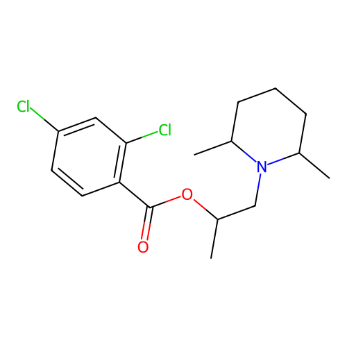 1-(2,6-Dimethylpiperidin-1-yl)propan-2-yl 2,4-dichlorobenzoate structure