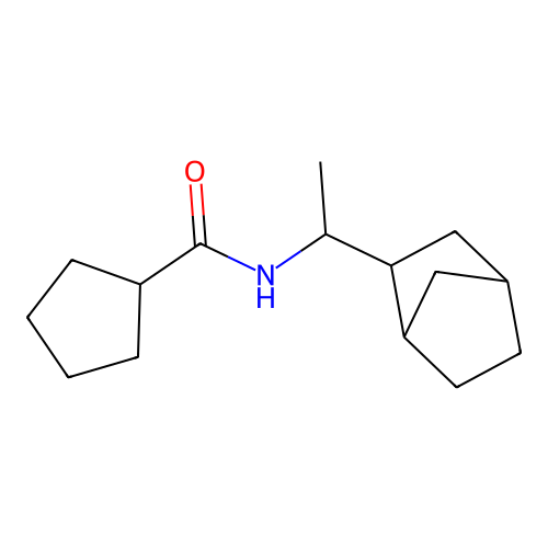 N-(1-Bicyclo[2.2.1]hept-2-ylethyl)cyclopentanecarboxamide structure