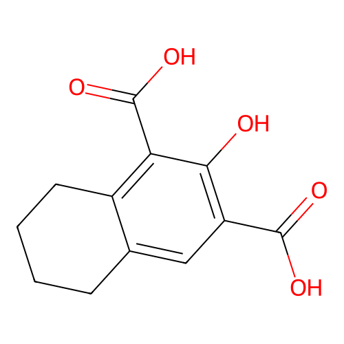 2-Hydroxy-5,6,7,8-tetrahydro-naphthalene-1,3-dicarboxylic acid structure