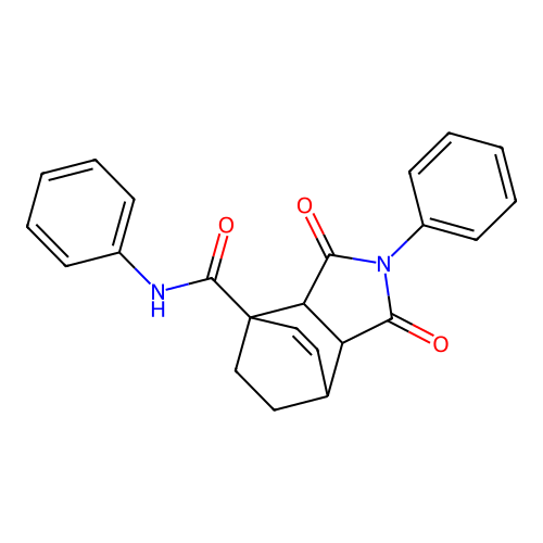 Tricyclo[5.2.2.0(2,6)]undec-8-ene-1-carboxylic acid, 3,5-dioxo-4-phenyl-4-aza-, phenylamide structure