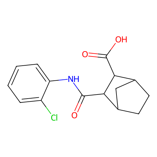 3-((2-Chlorophenyl)carbamoyl)bicyclo[2.2.1]heptane-2-carboxylic acid structure