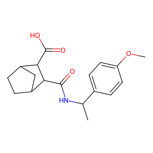 3-{N-[(4-methoxyphenyl)ethyl]carbamoyl}bicyclo[2.2.1]heptane-2-carboxylic acid structure
