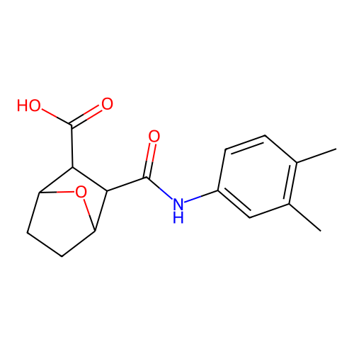3-((3,4-Dimethylphenyl)carbamoyl)-7-oxabicyclo[2.2.1]heptane-2-carboxylic acid structure