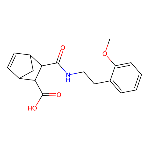 3-{[2-(2-methoxyphenyl)ethyl]carbamoyl}bicyclo[2.2.1]hept-5-ene-2-carboxylic acid structure