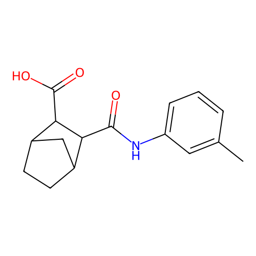 3-[(3-Methylphenyl)carbamoyl]bicyclo[2.2.1]heptane-2-carboxylic acid structure