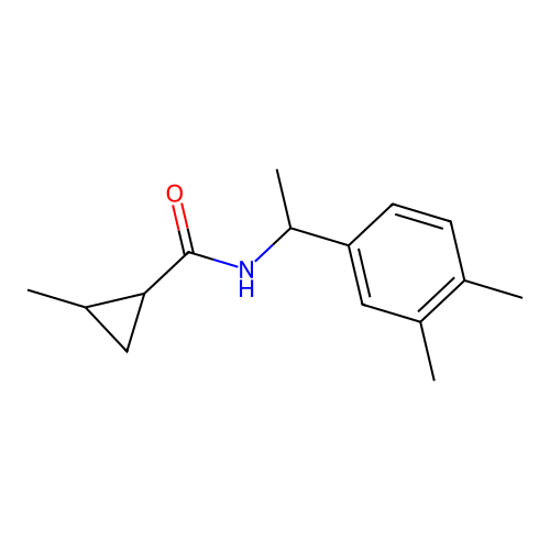 N-[1-(3,4-dimethylphenyl)ethyl]-2-methylcyclopropanecarboxamide structure