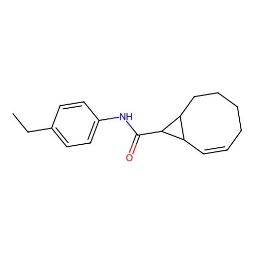 N-(4-ethylphenyl)-9-bicyclo[6.1.0]non-6-enecarboxamide structure