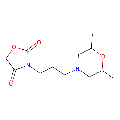 3-(3-(2,6-Dimethyl-4-morpholinyl)propyl)-2,4-oxazolidinedione structure