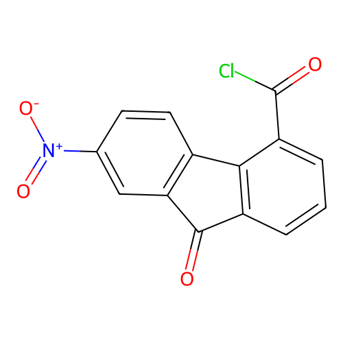 7-Nitro-9-oxofluorene-4-carbonyl chloride structure