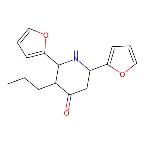 2,6-Di(furan-2-yl)-3-propylpiperidin-4-one structure