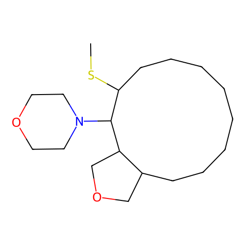4-(5-(Methylthio)tetradecahydrocyclododeca[c]furan-4-yl)morpholine structure