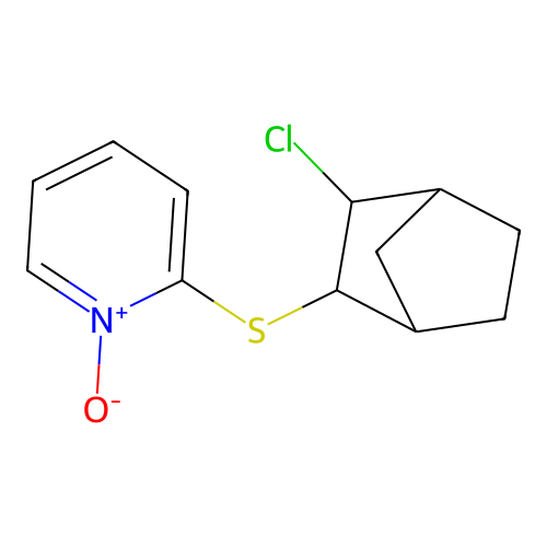 2-[(3-Chlorobicyclo[2.2.1]hept-2-yl)sulfanyl]pyridine 1-oxide structure