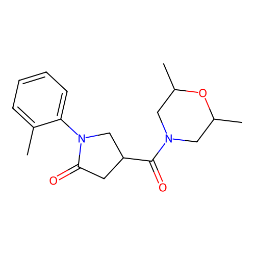 4-[(2,6-Dimethylmorpholin-4-yl)carbonyl]-1-(2-methylphenyl)pyrrolidin-2-one structure