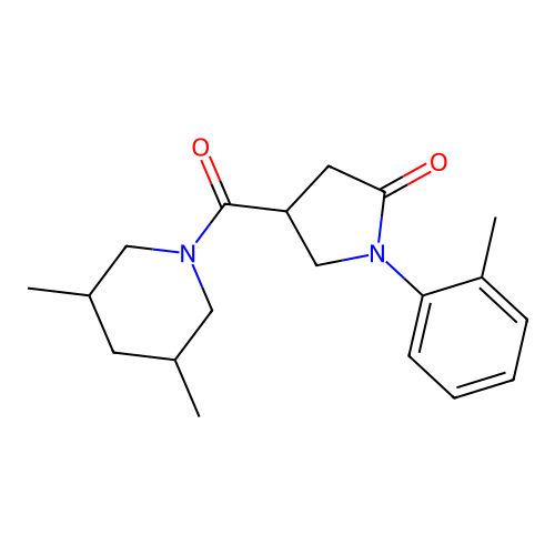 4-(3,5-Dimethylpiperidine-1-carbonyl)-1-(2-methylphenyl)pyrrolidin-2-one structure