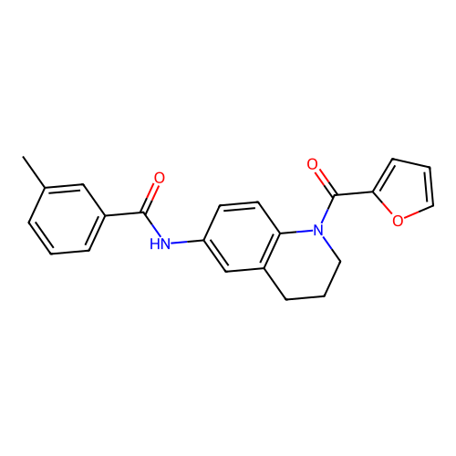 N-[1-(furan-2-carbonyl)-1,2,3,4-tetrahydroquinolin-6-yl]-3-methylbenzamide structure