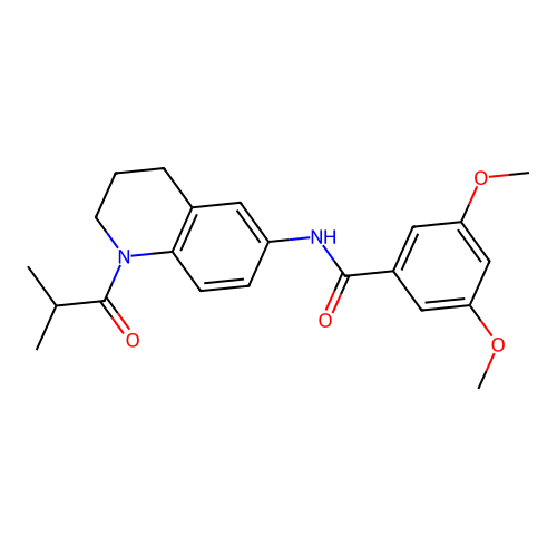 N-(1-isobutyryl-1,2,3,4-tetrahydroquinolin-6-yl)-3,5-dimethoxybenzamide structure