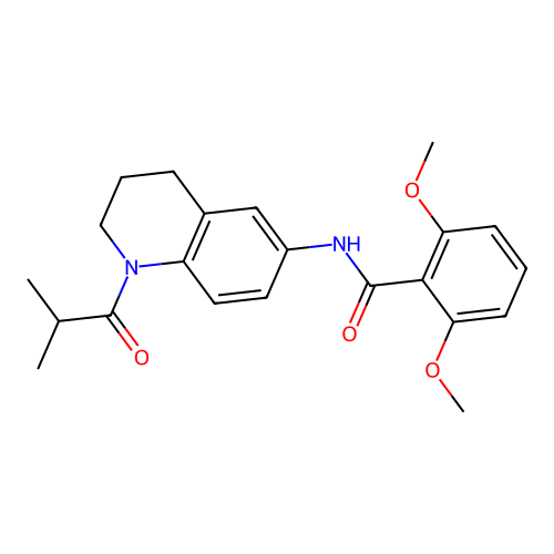 N-(1-isobutyryl-1,2,3,4-tetrahydroquinolin-6-yl)-2,6-dimethoxybenzamide structure