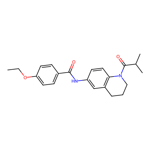 4-ethoxy-N-(1-isobutyryl-1,2,3,4-tetrahydroquinolin-6-yl)benzamide structure