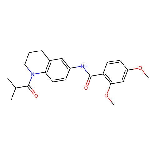 N-(1-isobutyryl-1,2,3,4-tetrahydroquinolin-6-yl)-2,4-dimethoxybenzamide structure