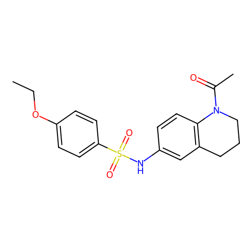 N-(1-acetyl-3,4-dihydro-2H-quinolin-6-yl)-4-ethoxybenzenesulfonamide structure