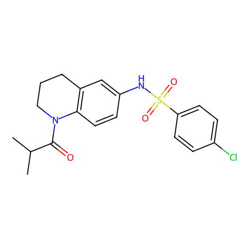 4-chloro-N-(1-isobutyryl-1,2,3,4-tetrahydroquinolin-6-yl)benzenesulfonamide structure