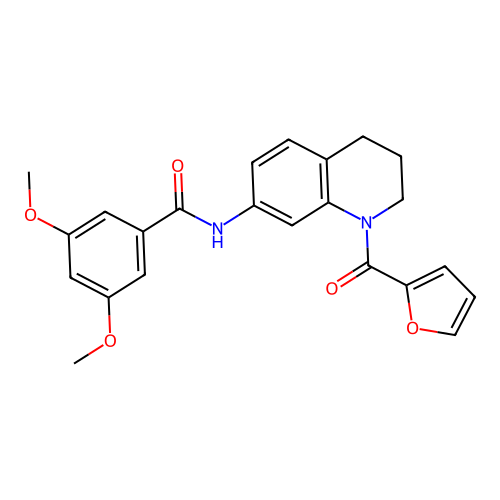 N-(1-(furan-2-carbonyl)-1,2,3,4-tetrahydroquinolin-7-yl)-3,5-dimethoxybenzamide structure