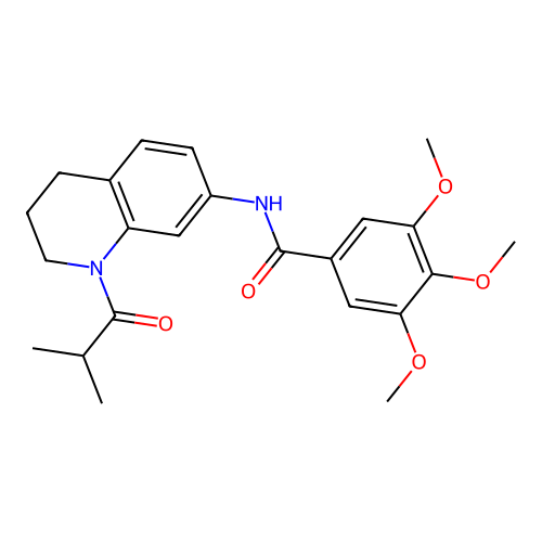 N-(1-isobutyryl-1,2,3,4-tetrahydroquinolin-7-yl)-3,4,5-trimethoxybenzamide structure