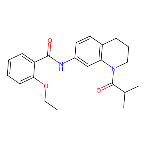 2-ethoxy-N-(1-isobutyryl-1,2,3,4-tetrahydroquinolin-7-yl)benzamide structure
