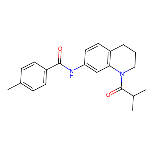 N-(1-isobutyryl-1,2,3,4-tetrahydroquinolin-7-yl)-4-methylbenzamide structure