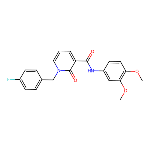 N-(3,4-dimethoxyphenyl)-1-(4-fluorobenzyl)-2-oxo-1,2-dihydropyridine-3-carboxamide structure