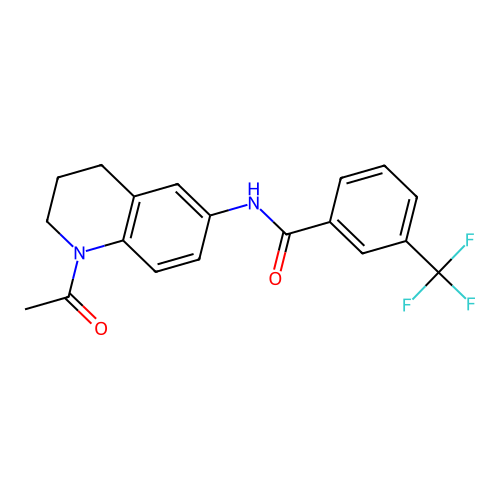 N-(1-acetyl-1,2,3,4-tetrahydroquinolin-6-yl)-3-(trifluoromethyl)benzamide structure