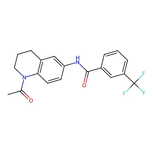 N-(1-乙酰基-1,2,3,4-四氢喹啉-6-基)-3-(三氟甲基)苯甲酰胺 structure