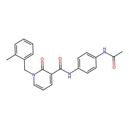 N-(4-acetamidophenyl)-1-(2-methylbenzyl)-2-oxo-1,2-dihydropyridine-3-carboxamide structure