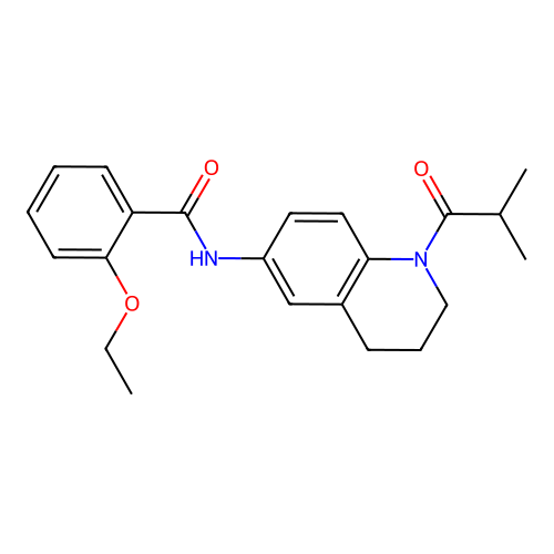 2-ethoxy-N-(1-isobutyryl-1,2,3,4-tetrahydroquinolin-6-yl)benzamide structure