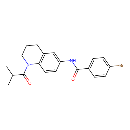 4-bromo-N-(1-isobutyryl-1,2,3,4-tetrahydroquinolin-6-yl)benzamide structure