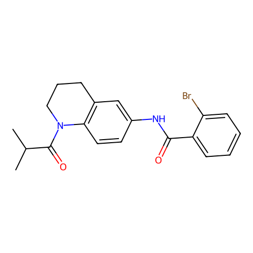 2-bromo-N-(1-isobutyryl-1,2,3,4-tetrahydroquinolin-6-yl)benzamide structure