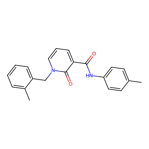 1-(2-methylbenzyl)-2-oxo-N-(p-tolyl)-1,2-dihydropyridine-3-carboxamide structure