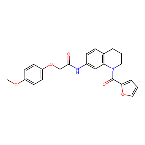N-[1-(furan-2-carbonyl)-1,2,3,4-tetrahydroquinolin-7-yl]-2-(4-methoxyphenoxy)acetamide structure