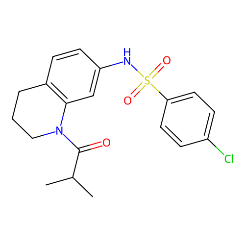 4-chloro-N-(1-isobutyryl-1,2,3,4-tetrahydroquinolin-7-yl)benzenesulfonamide structure