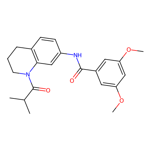 N-(1-isobutyryl-1,2,3,4-tetrahydroquinolin-7-yl)-3,5-dimethoxybenzamide structure