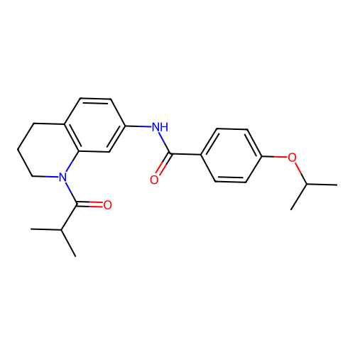 N-(1-isobutyryl-1,2,3,4-tetrahydroquinolin-7-yl)-4-isopropoxybenzamide structure
