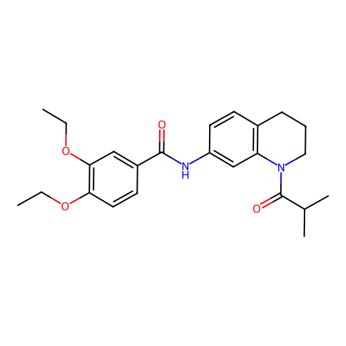 3,4-diethoxy-N-(1-isobutyryl-1,2,3,4-tetrahydroquinolin-7-yl)benzamide structure